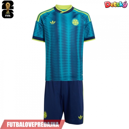 Lacne Dětský Futbalové dres Kolumbia MS 2026 Krátky Rukáv - Preč (+ trenírky)